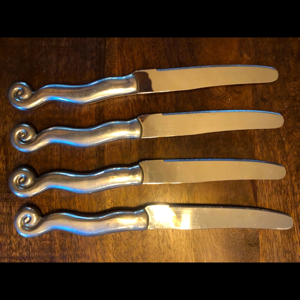 Mackenzie Childs (?) Vintage knife set